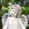 Glitzhome® 21" MGO Angel Garden Statue with Birdfeeder